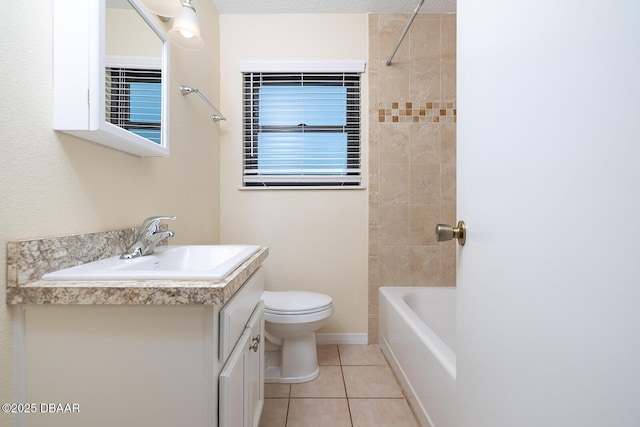 59 Cardinal Dr Unit A, Ormond Beach, FL 32176 - bathroom featuring vanity, tile patterned floors, and bathtub / shower combination