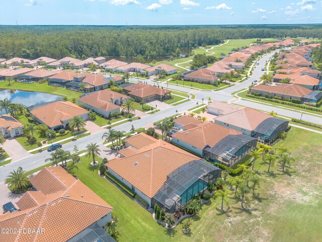 aerial view with a residential view