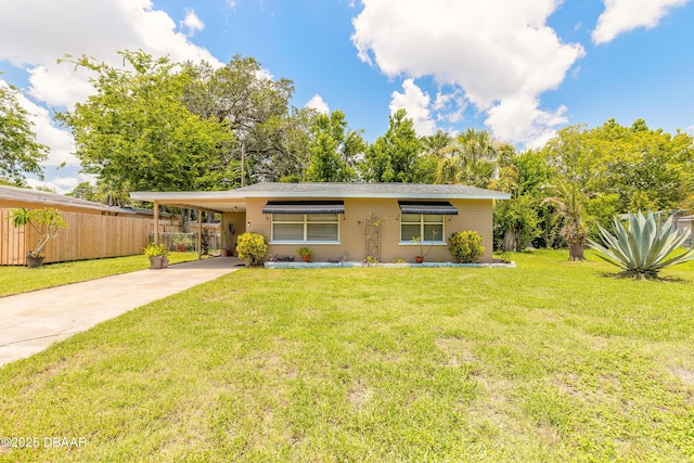 125 Azalea Dr, Daytona Beach, FL 32117 - view of front of house featuring concrete driveway and a carport