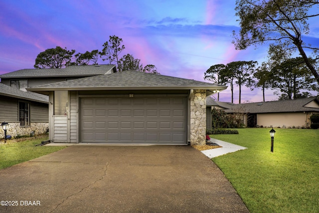 garage with driveway