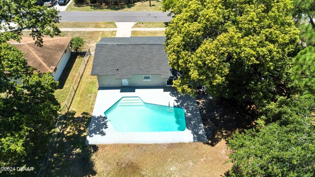 1801 James St, South Daytona, FL 32119 - view from above of property featuring a pool