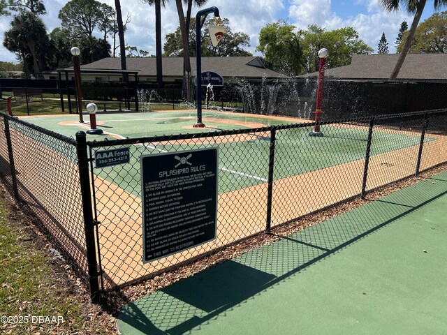 1801 James St, South Daytona, FL 32119 - view of tennis court with fence