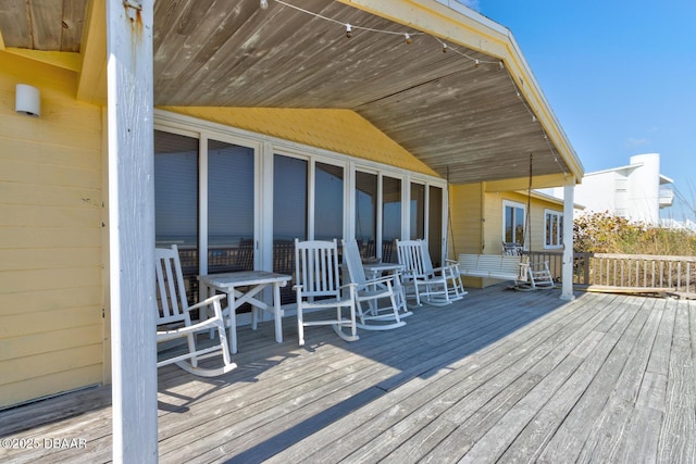 view of wooden terrace