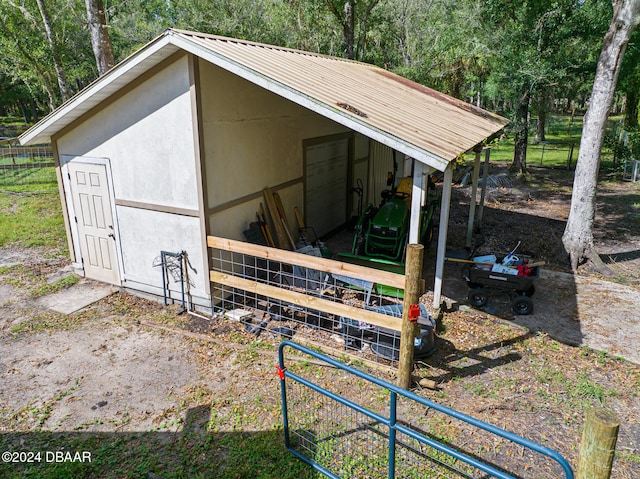 view of outdoor structure