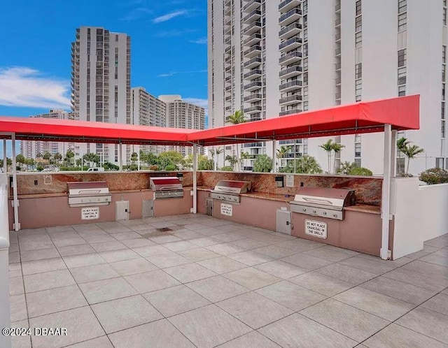 view of patio / terrace featuring area for grilling and grilling area