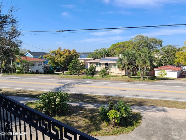 view of street with a residential view