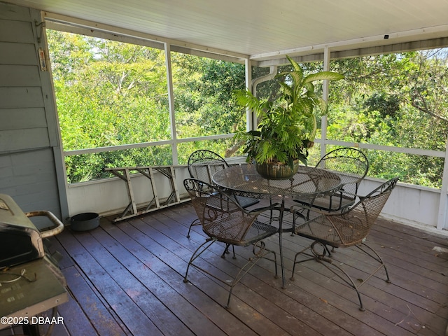 view of sunroom