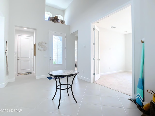 view of tiled foyer