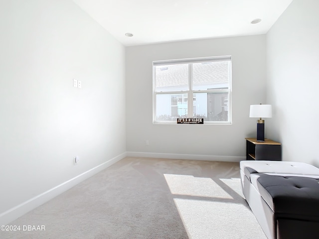 unfurnished bedroom with light carpet