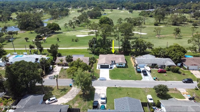 550 Eagle Dr, Holly Hill, FL 32117 - aerial view of property's location with a golf course and nearby suburban area