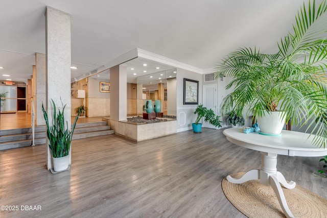2800 N Atlantic Ave Unit 608, Daytona Beach, FL 32118 - building lobby with ornamental molding and recessed lighting