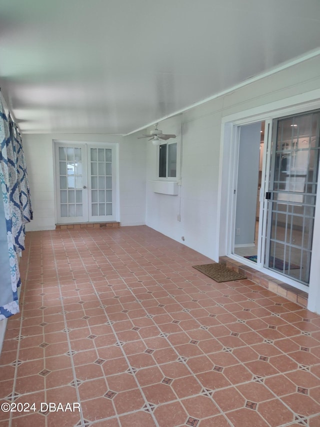 view of patio / terrace with ceiling fan