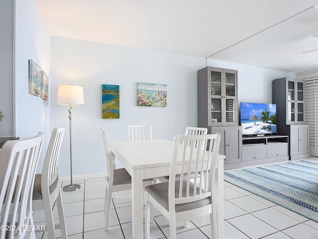 view of tiled dining space