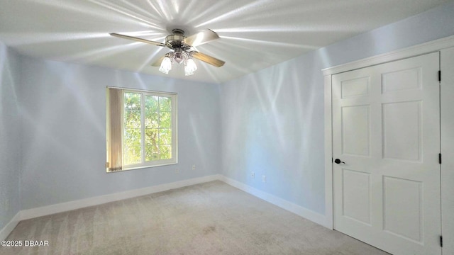 3128 John Anderson Dr, Ormond Beach, FL 32176 - spare room with light colored carpet and ceiling fan