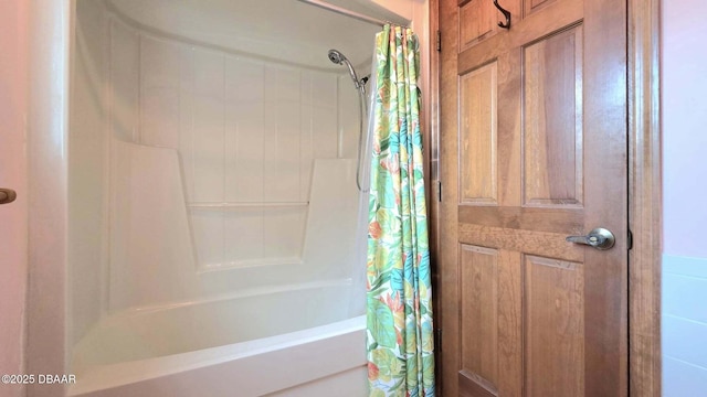3128 John Anderson Dr, Ormond Beach, FL 32176 - full bathroom featuring shower / bath combo with shower curtain