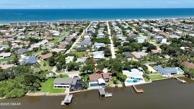 3128 John Anderson Dr, Ormond Beach, FL 32176 - aerial view of property and surrounding area featuring a large body of water and nearby suburban area