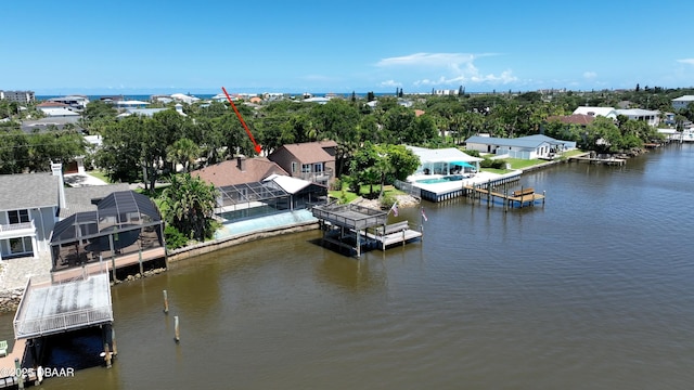 3128 John Anderson Dr, Ormond Beach, FL 32176 - aerial perspective of suburban area with a nearby body of water