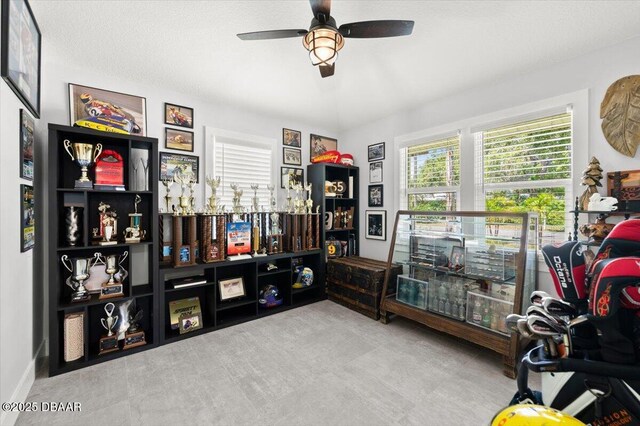 5967 Riverside Dr, Port Orange, FL 32127 - home office with ceiling fan