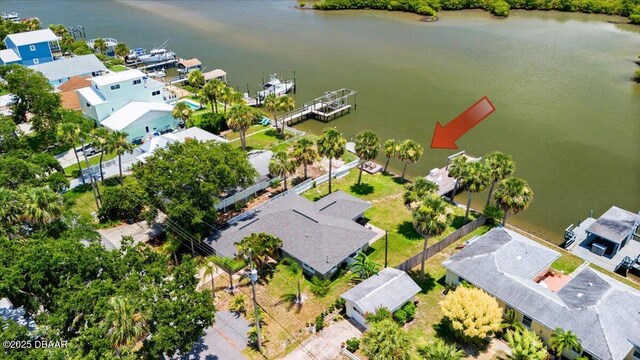 5967 Riverside Dr, Port Orange, FL 32127 - aerial perspective of suburban area with a nearby body of water