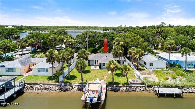 5967 Riverside Dr, Port Orange, FL 32127 - view from above of property with a large body of water
