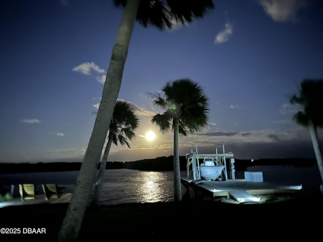5967 Riverside Dr, Port Orange, FL 32127 - water view with a dock and boat lift