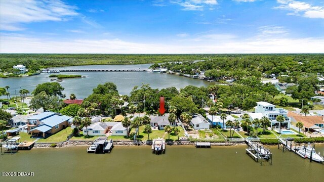 5967 Riverside Dr, Port Orange, FL 32127 - aerial view of residential area featuring a large body of water