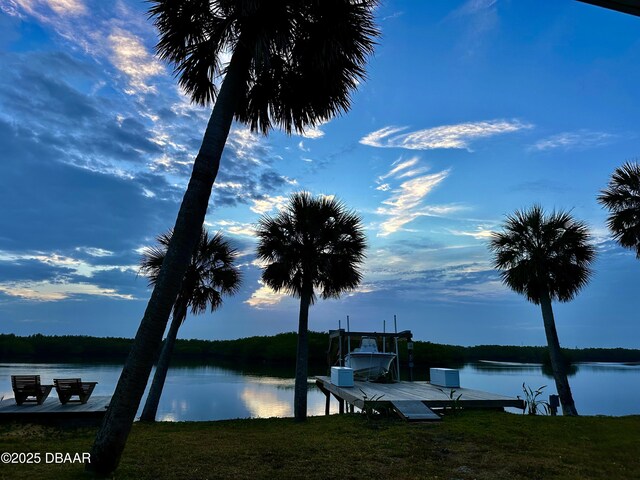 5967 Riverside Dr, Port Orange, FL 32127 - water view with a dock