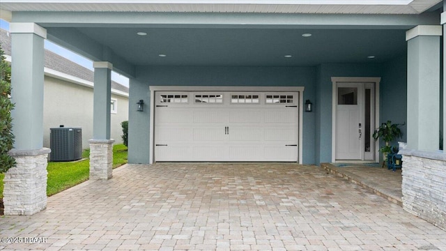 garage featuring cooling unit