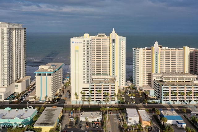 property's view of city with a water view