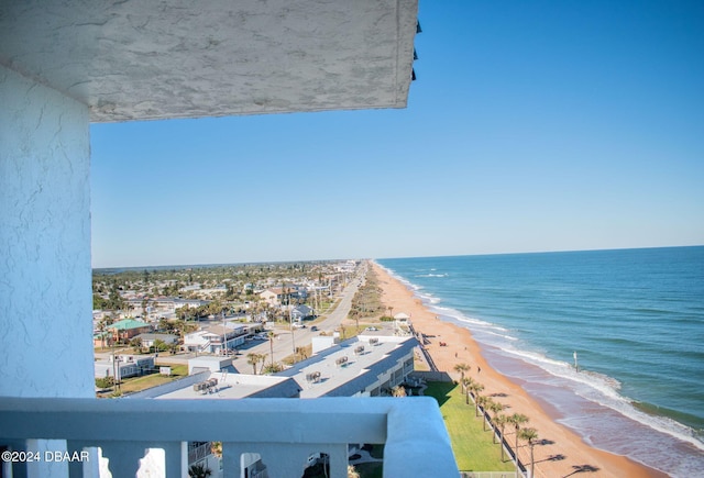 water view with a view of the beach