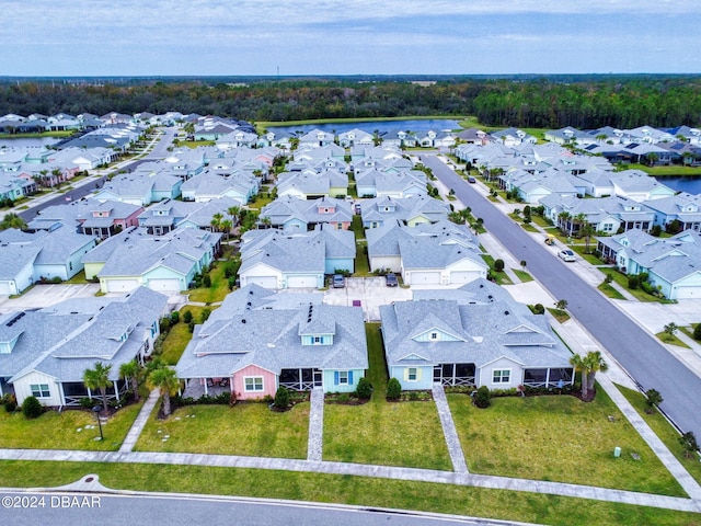 452 Lime Ave, Daytona Beach, FL 32124 - birds eye view of property with a water view and a residential view
