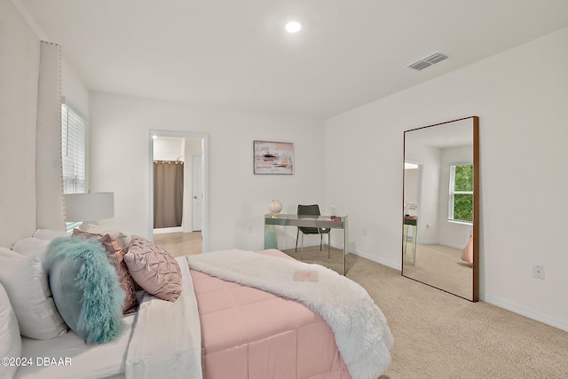 view of carpeted bedroom