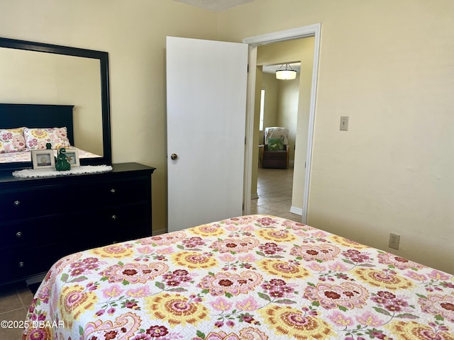 view of tiled bedroom