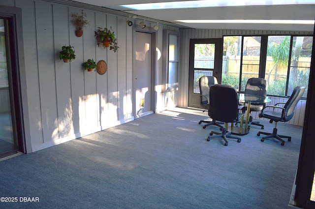 office area with carpet floors