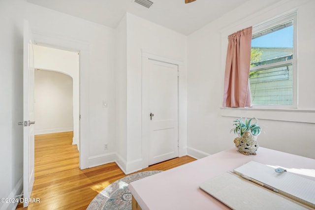 bathroom featuring hardwood / wood-style floors