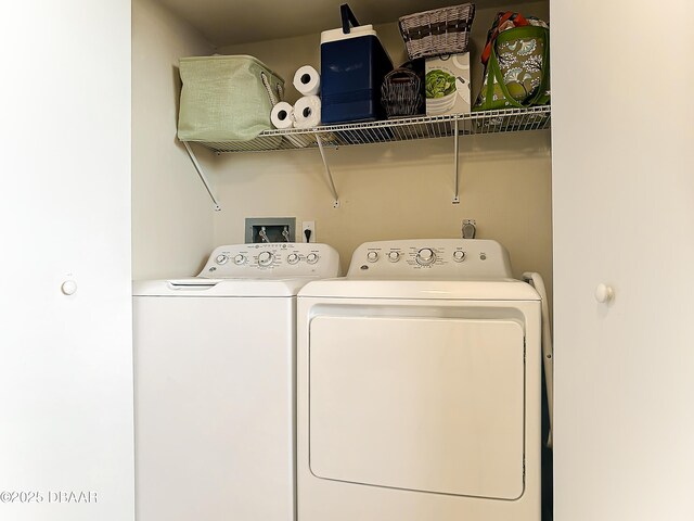 3333 S Atlantic Ave Unit 505, Daytona Beach, FL 32118 - washroom featuring washing machine and dryer