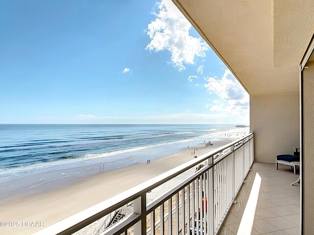 3333 S Atlantic Ave Unit 505, Daytona Beach, FL 32118 - balcony featuring view of water and beach