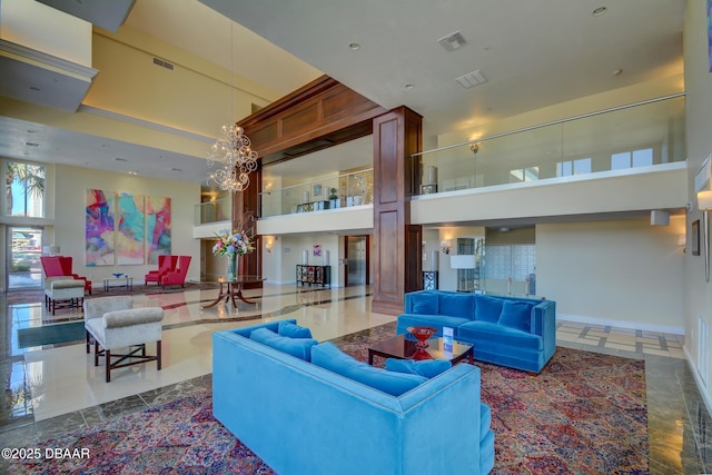 3333 S Atlantic Ave Unit 505, Daytona Beach, FL 32118 - building lobby with a towering ceiling and recessed lighting
