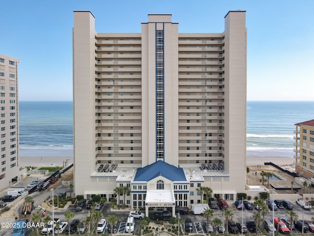 3333 S Atlantic Ave Unit 505, Daytona Beach, FL 32118 - view of property with view of water and beach