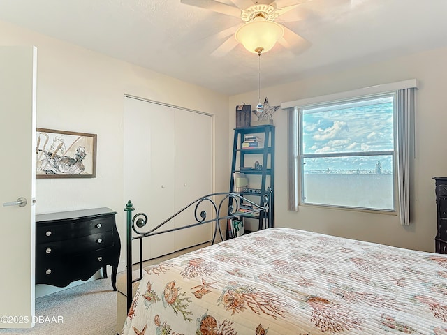 3333 S Atlantic Ave Unit 505, Daytona Beach, FL 32118 - bedroom with a closet and ceiling fan