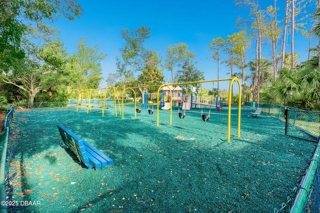 community playground with fence