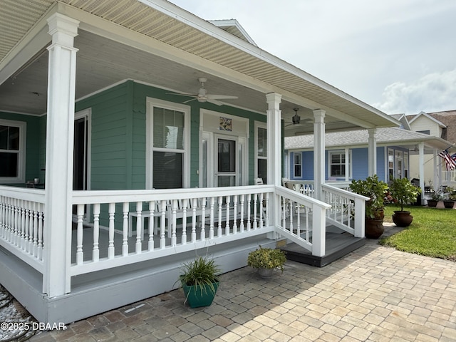 415 Jessamine Ave, New Smyrna Beach, FL 32169 - porch with ceiling fan