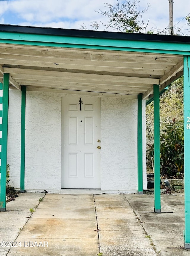 view of doorway to property