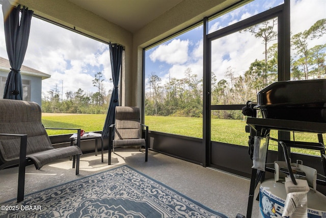 sunroom with a healthy amount of sunlight