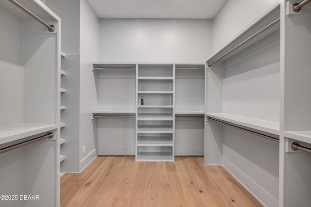 walk in closet featuring light wood-style floors