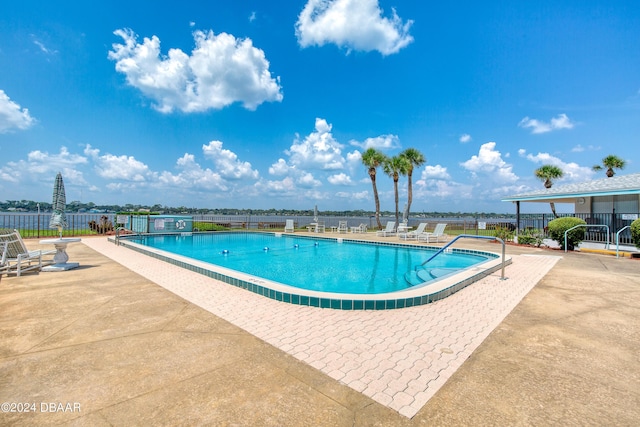 view of pool with a patio area