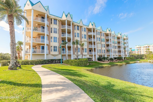 view of property featuring a water view