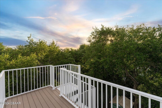 view of deck at dusk