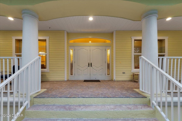 view of doorway to property