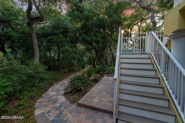 view of stairs